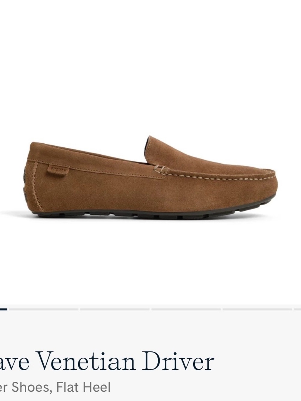 Sperry Men's Size 9.5 Tan Leather Venetian Driver Loafer